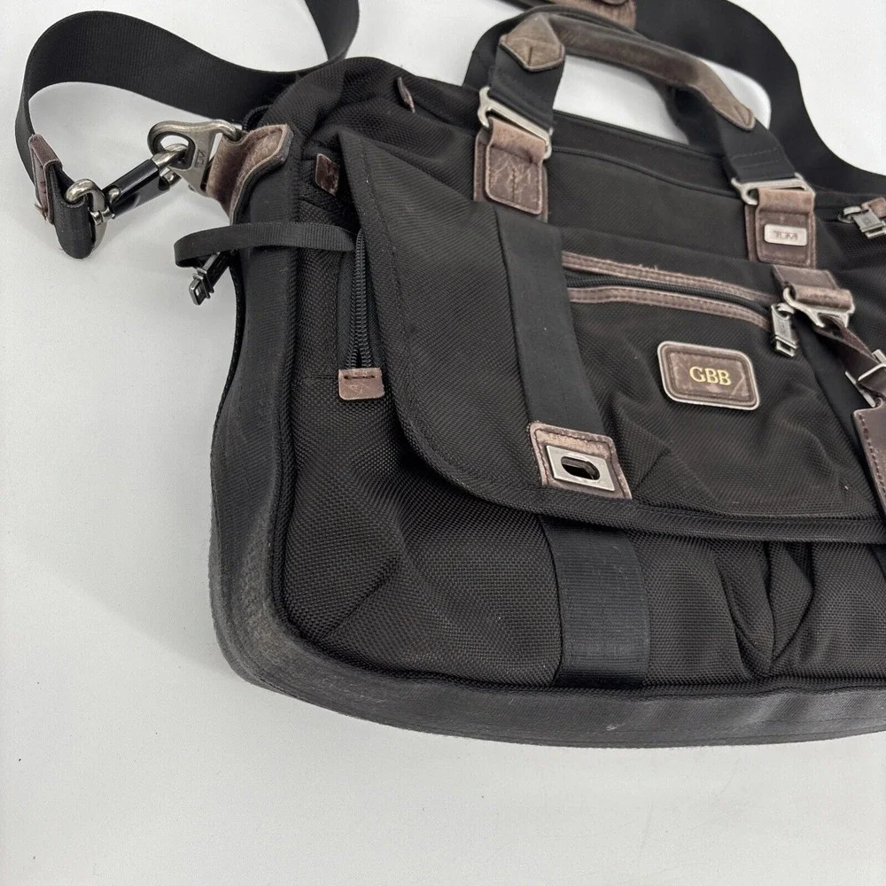 Tumi Alpha Bravo Pinckney Flap Briefcase Laptop Carry Bag Black 22634 Reg $395